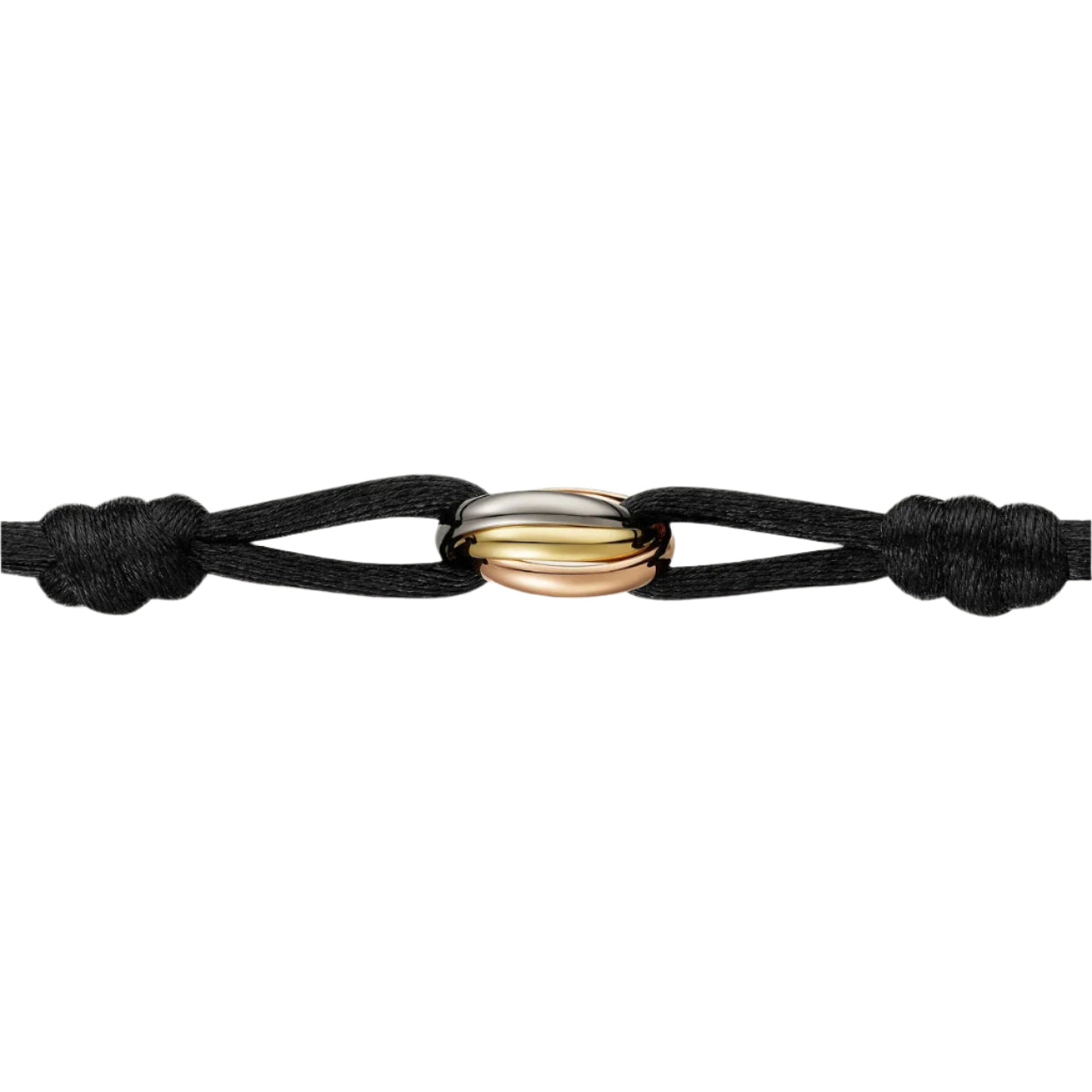 Elegant Tri-Tone Interlocked Bracelet for Stylish Harmony