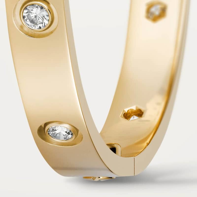Diana Hampton 18K Gold Plated Crystal Love Bracelet