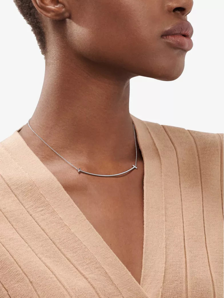 Minimalist T Smile Pendant - Large - Diana Hampton