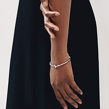 Tiffany T T1 Diamond Hinged Bangle