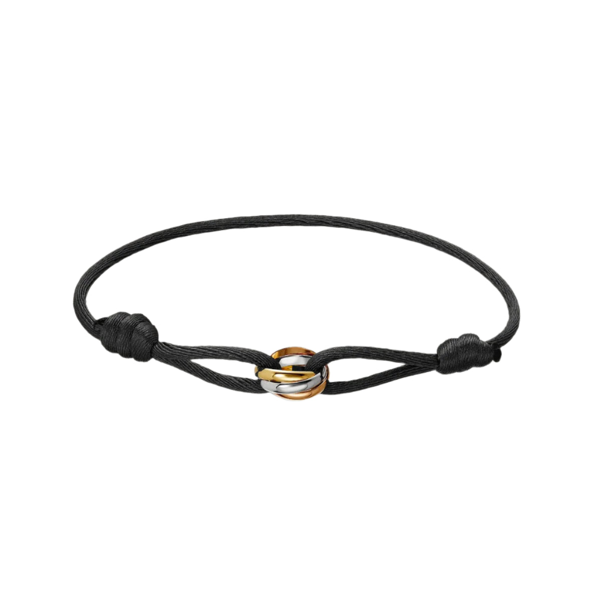 Elegant Tri-Tone Interlocked Bracelet for Stylish Harmony