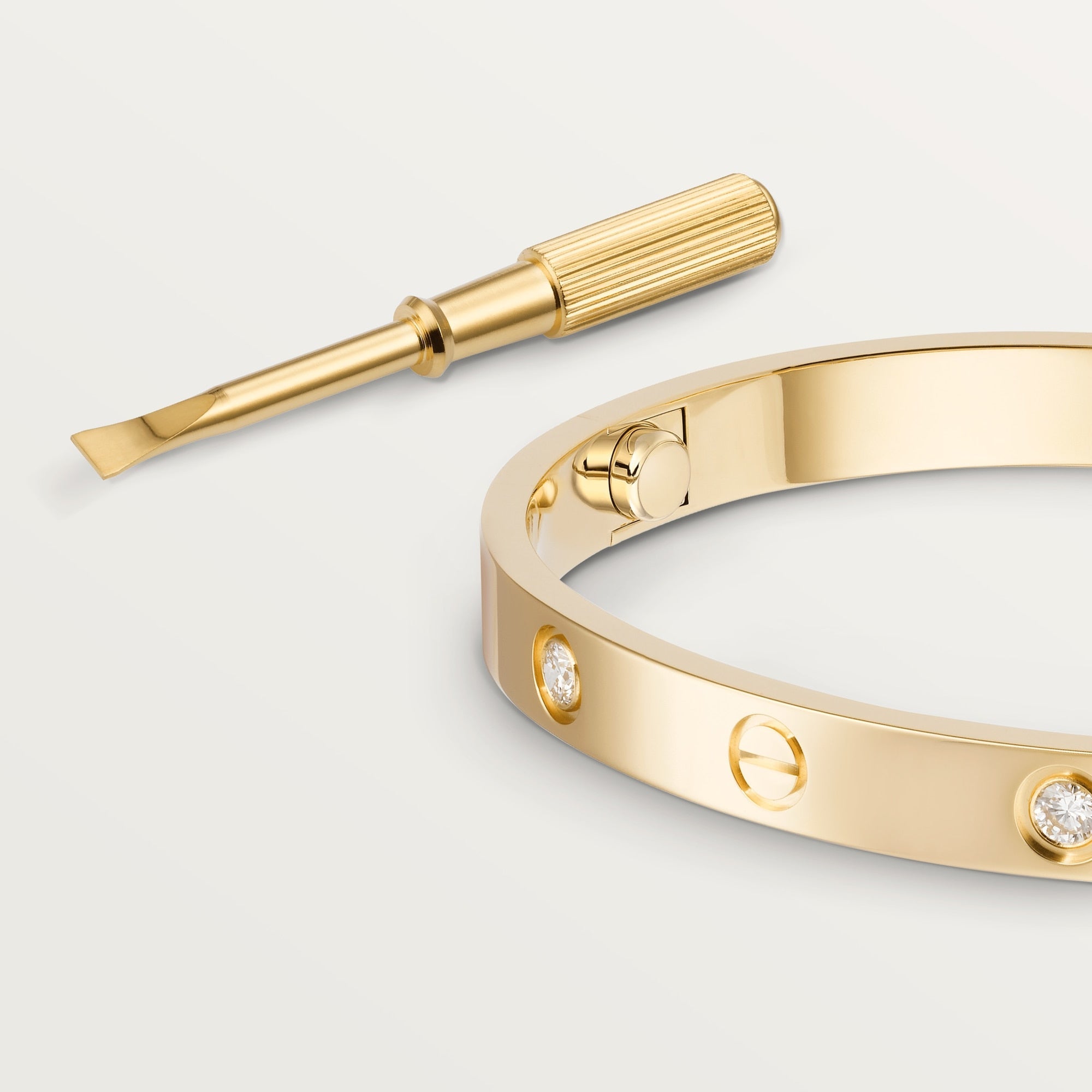 Diana Hampton 18K Gold Plated Crystal Love Bracelet