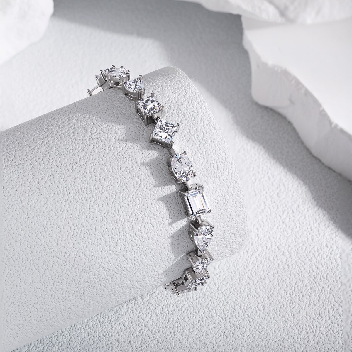 Unique Cut Tennis Bracelet Diana Hampton 