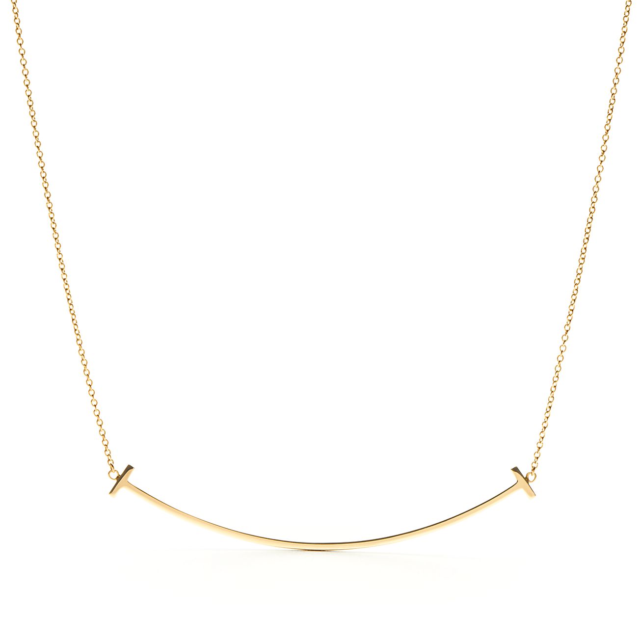 Tiffany T Smile Pendant in Yellow Gold Large