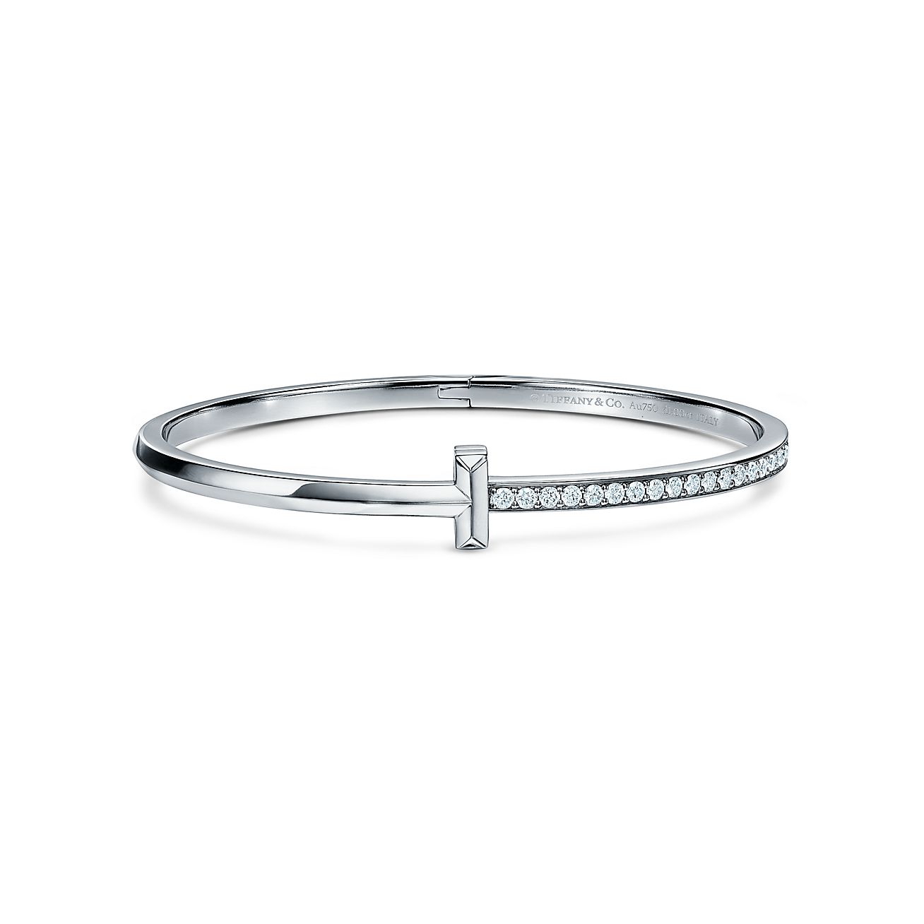 Tiffany T T1 Diamond Hinged Bangle